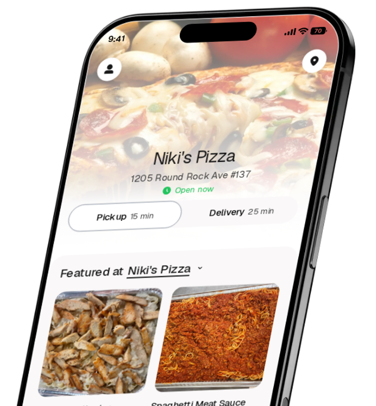 Niki's Pizza app preview